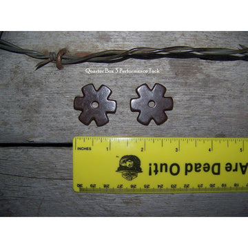 Rowels - 6 Point -Blunt Star (1 1/4") with Cotter and Pins