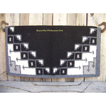 The New Pueblo Show Blanket - 38x34 (Black/Charcoal/Ash/Cream) by Mayatex