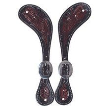 Spur Straps - Black Floral (Muleshoe - Ladies)