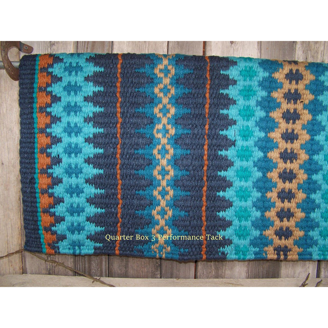 Nova Show Blanket - 38x34 (Insign Base/Blue and Turquoise Accents) by Mayatex