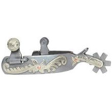 Spurs - Silver Floral with Blunt 6 Point Rowel (Professional Choice)