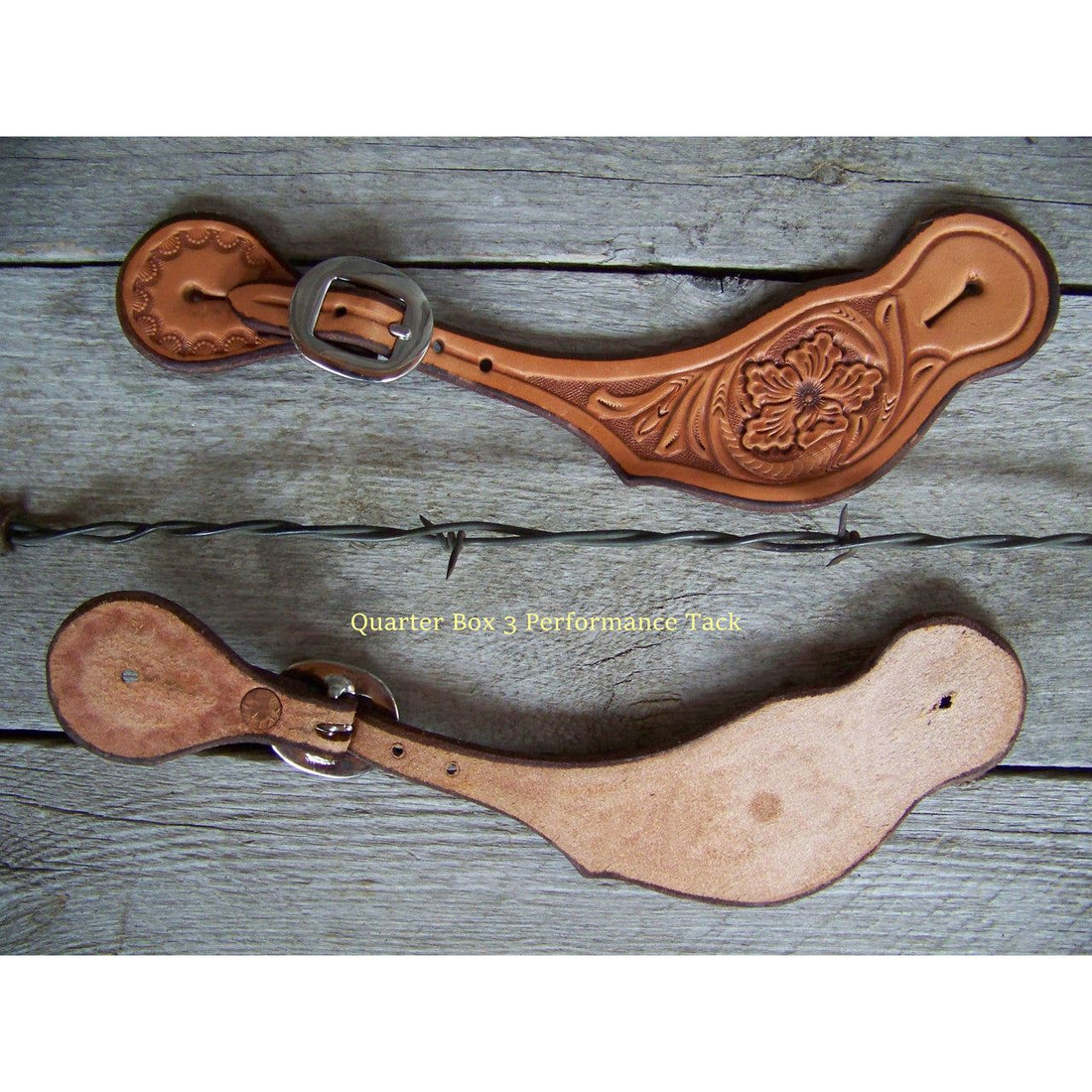 Spur Straps - Wide Floral Oak Stamped (Mens - Natural)