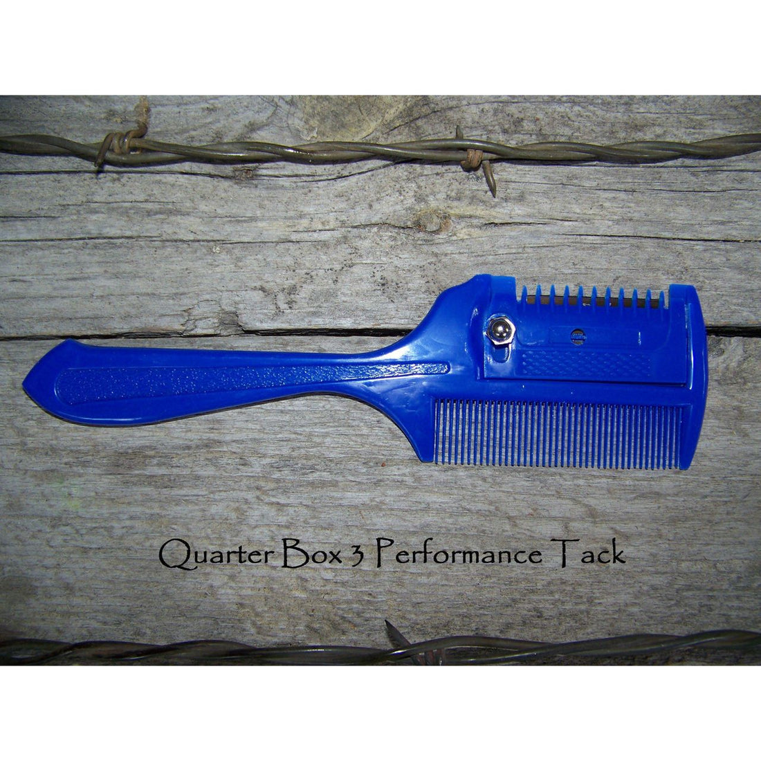 Comb - Single Sided Razor Plastic Thinning (Blue)