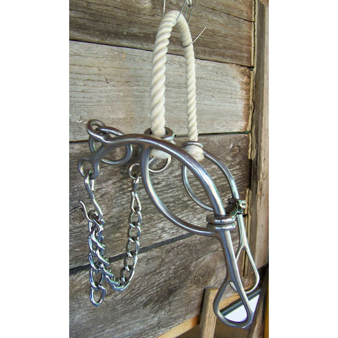 Bit - SS Hackamore/Sliding Gag w/SI Twist and Rope Noseband