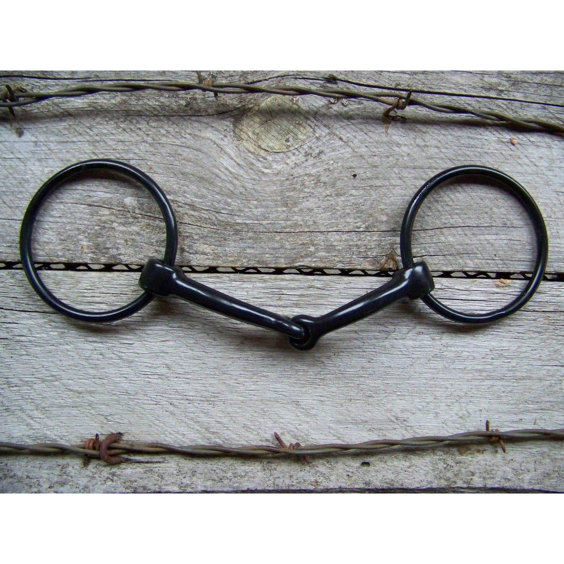 Bit - Black Satin O-Ring Snaffle