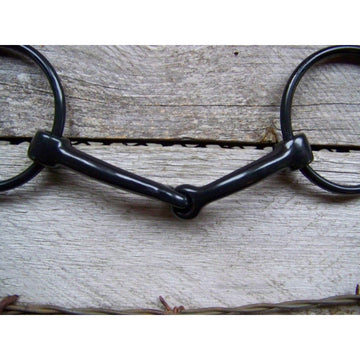 Bit - Black Satin O-Ring Snaffle