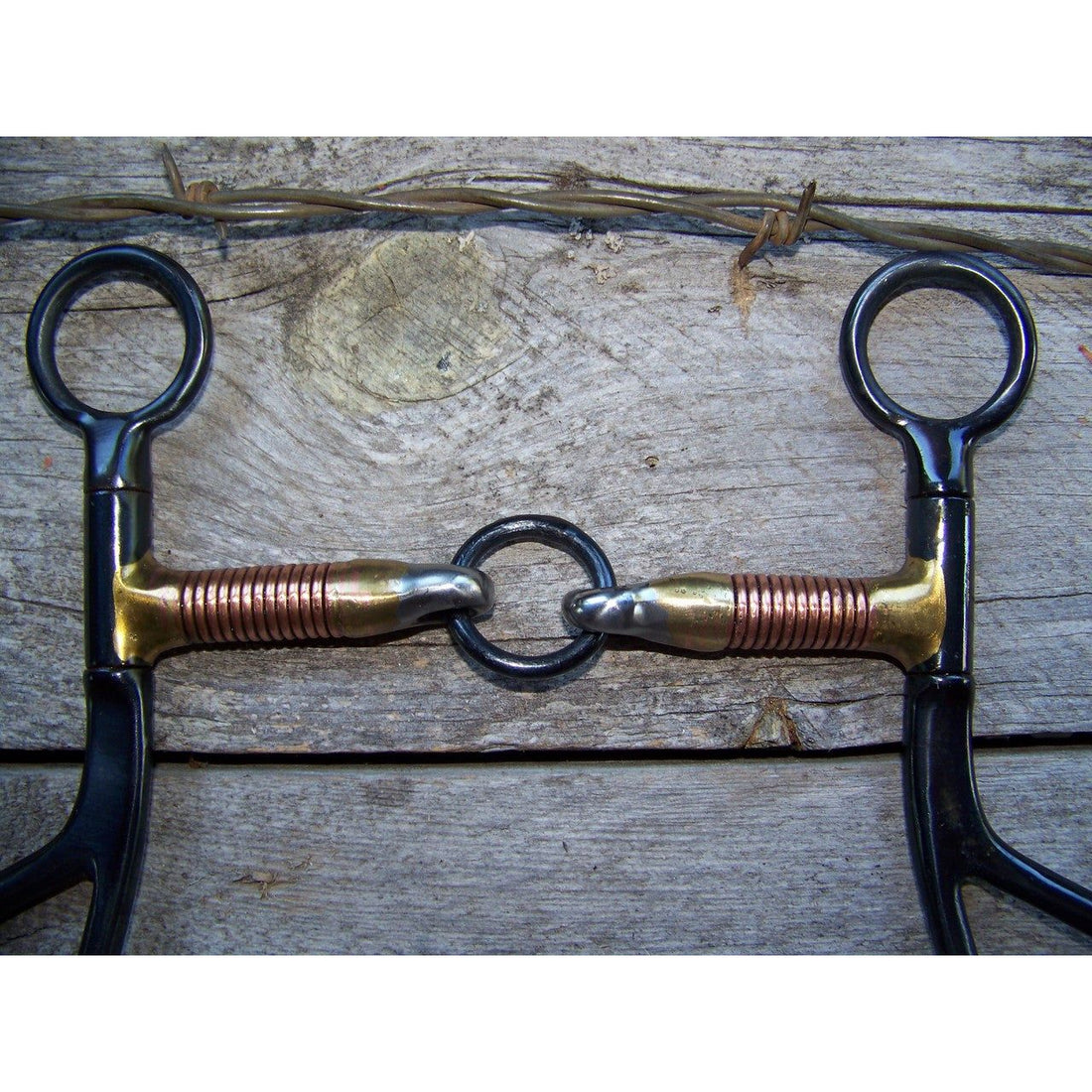 Bit - Black Steel Colt Bit with Lifesaver and Copper Wrap Bars