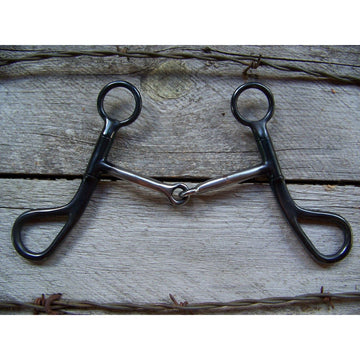 Bit - Black Satin Black Steel Snaffle
