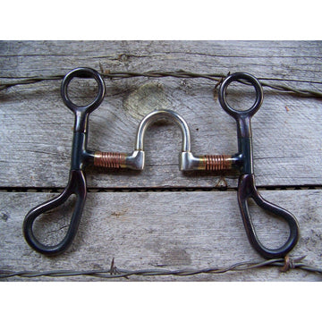 Bit - Black Steel Colt Bit with Correction, Copper Wrap Bars