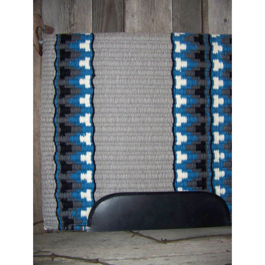Custom Taos Trail Show Blanket - 40x34 (Gray Base)