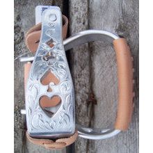 Stirrups - Engraved Visalia with Gambler Cut Outs