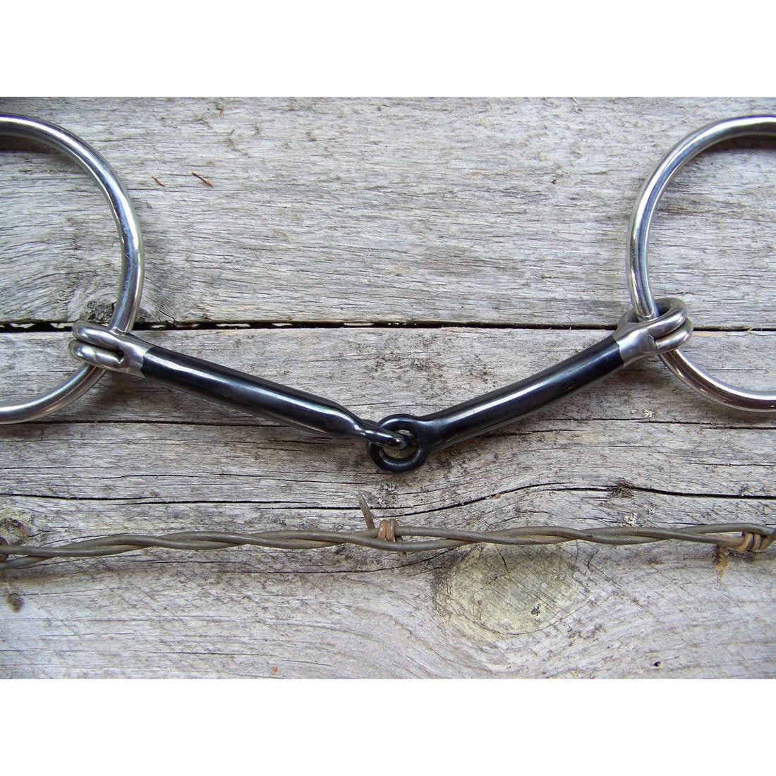 Bit - SS O-Ring w/ Black Steel Copper Inlay Snaffle