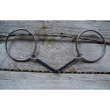 Bit - SS Ring Bit with Sweet Iron Twisted Snaffle