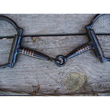 Bit - Black Steel D-Ring with Copper Inlay