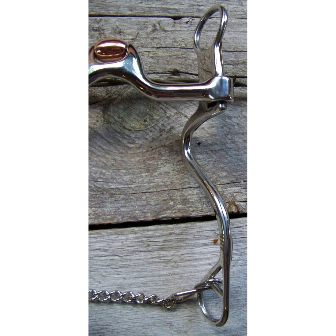 Bit - SS Medium Port w Copper Roller, Brass Trim