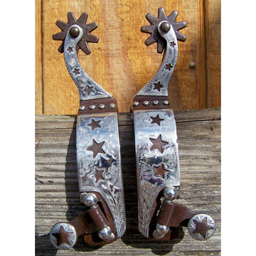 Spurs - Engraved Antique Stars (Ladies)