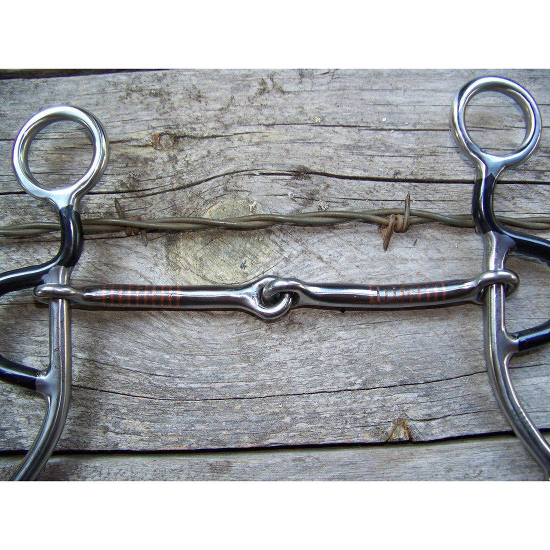 Bit - SS Sweet Iron Snaffle Gag with Rope Edge
