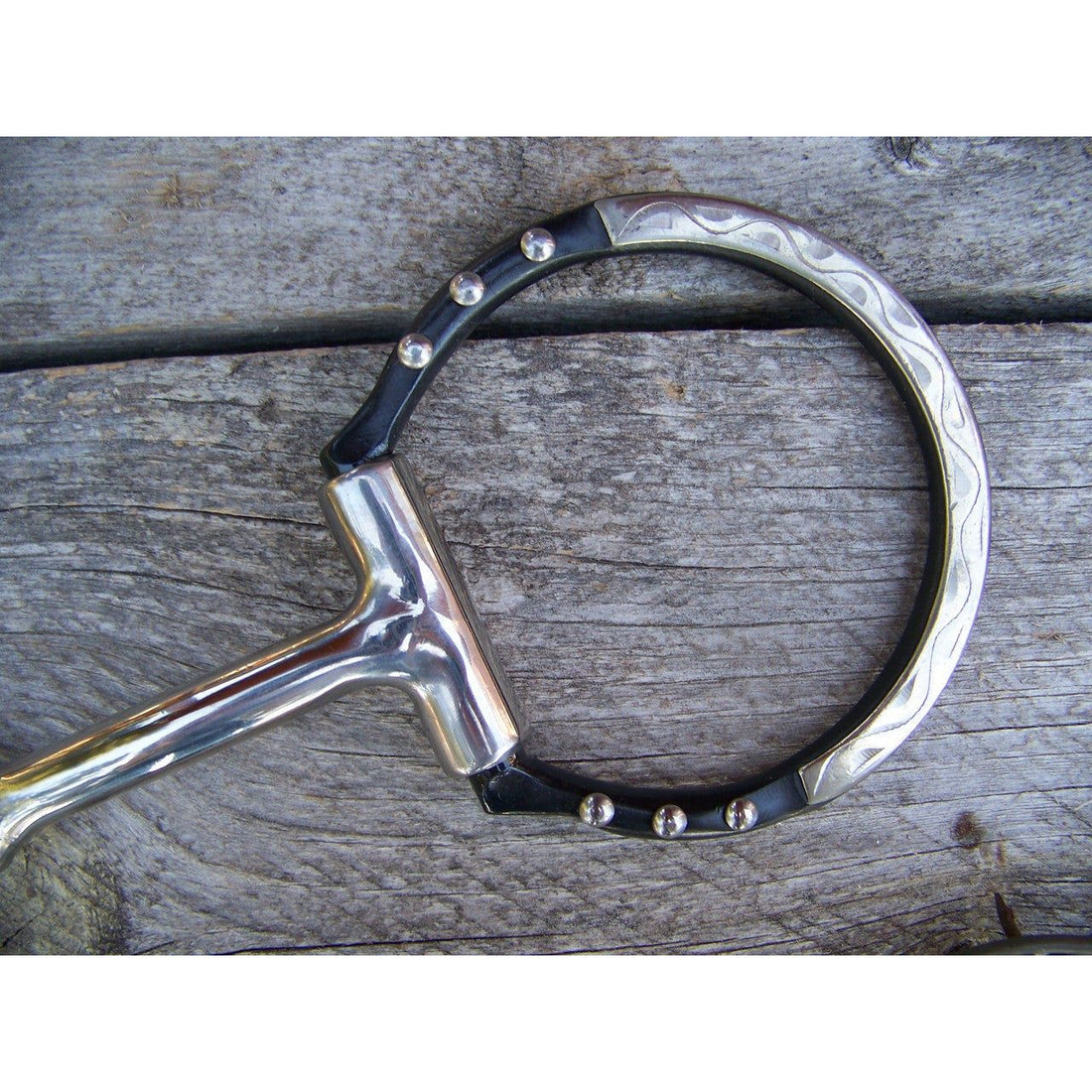 Bit - Antique D-Ring with GS Silver Trim/SS Dots