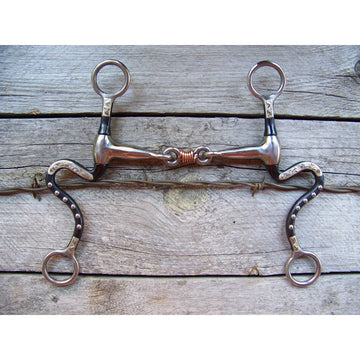 Bit - Black Steel S Shank with 3 Piece Wire Wrapped Link