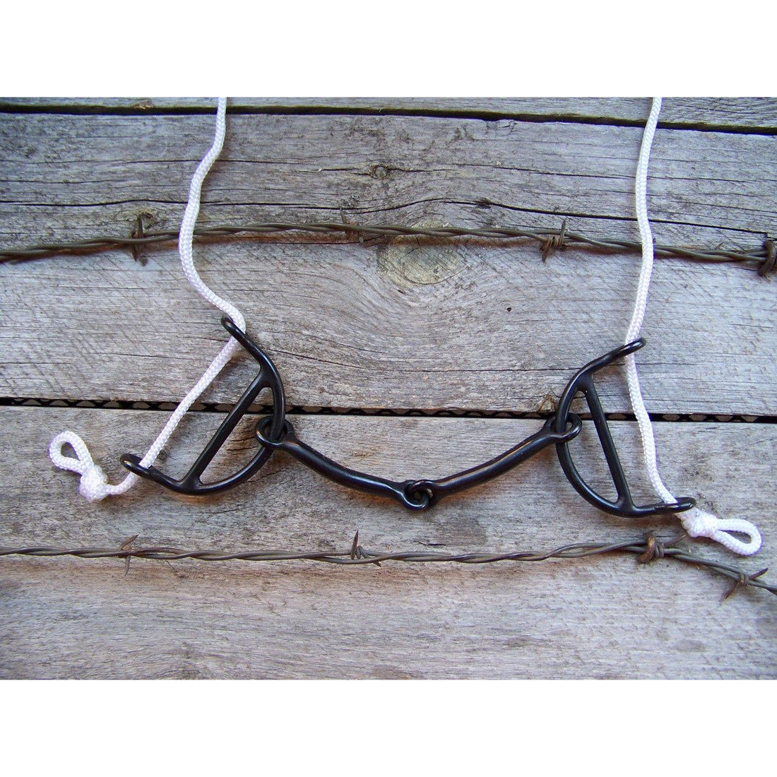 Bit - Black Steel Sliding Gag w/Sweet Iron Snaffle
