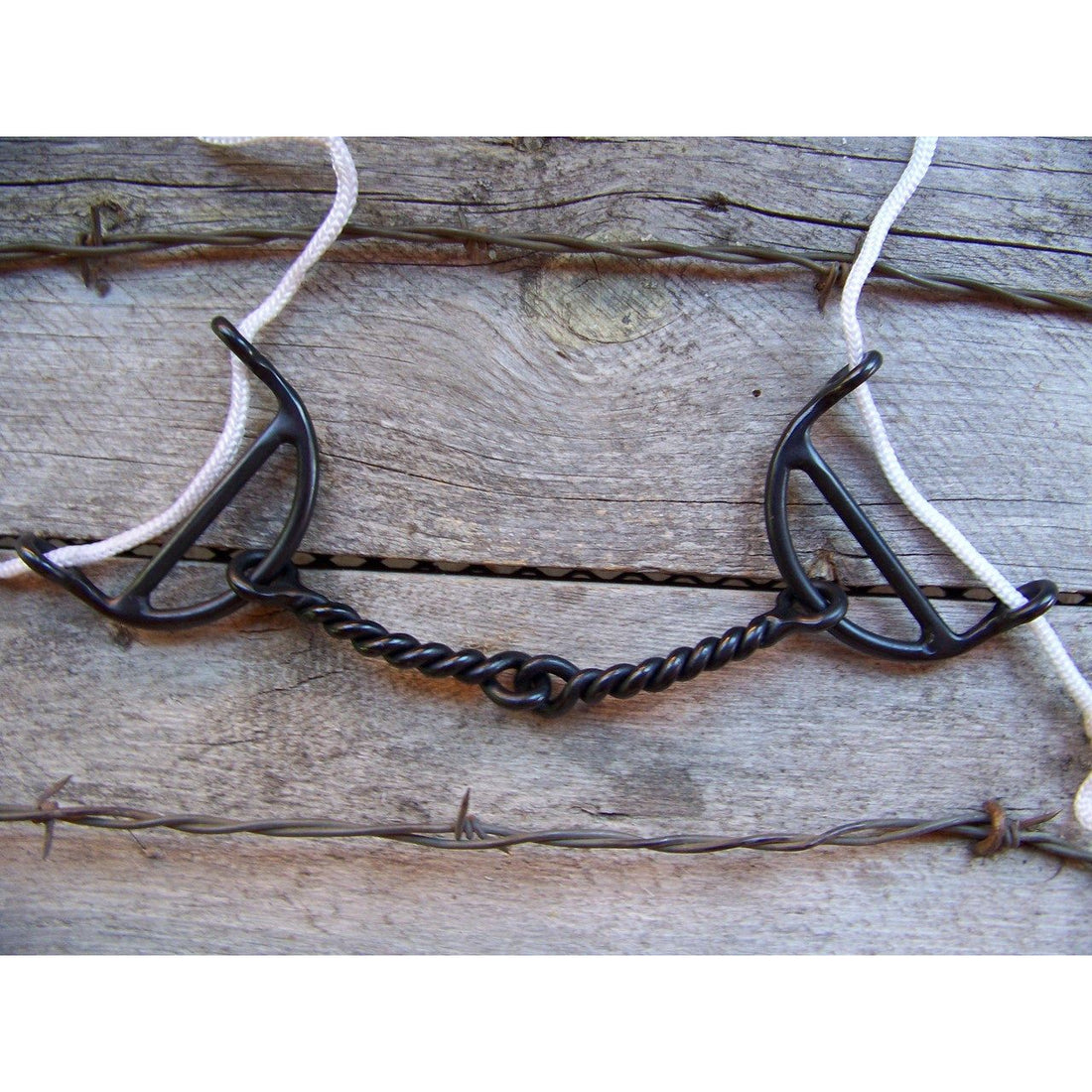 Bit - Black Steel Sliding Gag w/Sweet Iron Twisted Snaffle