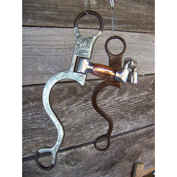 Bit - Antique Articulated Port w/Copper Roller Bars, Silver on Cheeks