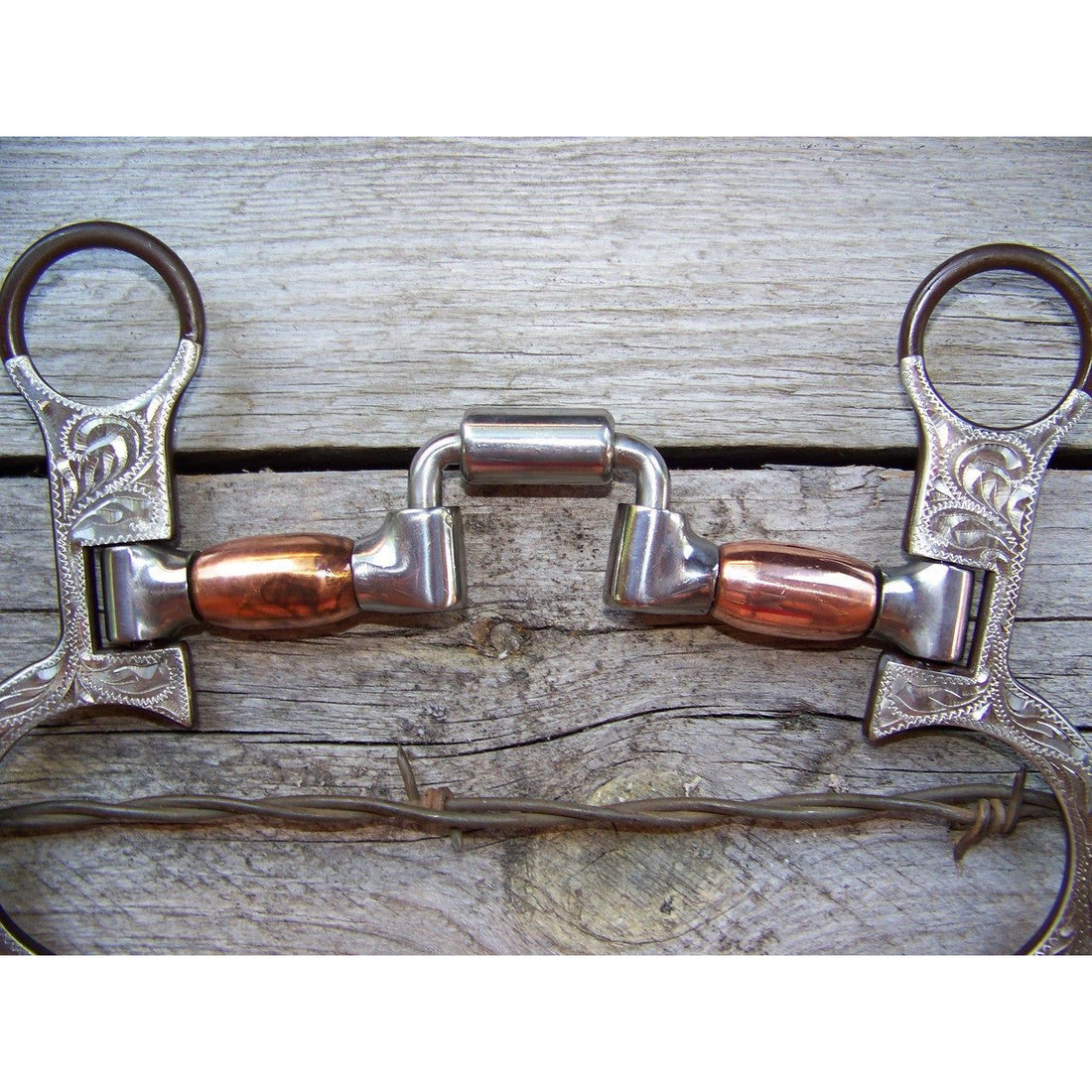 Bit - Antique Articulated Port w/Copper Roller Bars, Silver on Cheeks