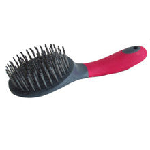 Brush - TailWrap Round (Raspberry and Grey)