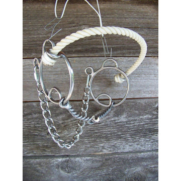 Bit - SS Ring/Sliding Gag w/Twisted Wire Snaffle