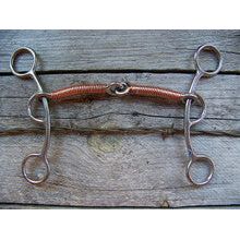 Bit - Gag Bit with Copper Wire Wrapped Snaffle