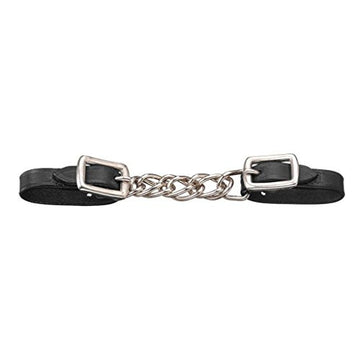 Curb - Leather with Flat Chain (Mini - Black)
