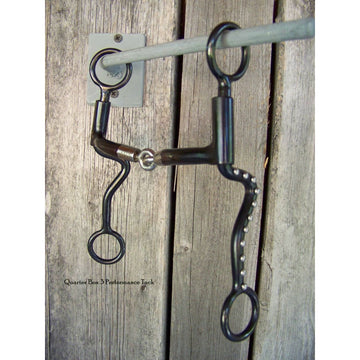 Bit - Black Satin Snaffle with SS Dots