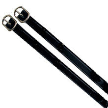 English Spur Straps - No Keeper Spur Strap, Black (Adult)