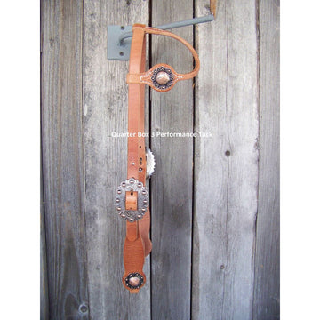 Headstall - Cowboy Culture Spotted Buckle w/Copper Berry Concho