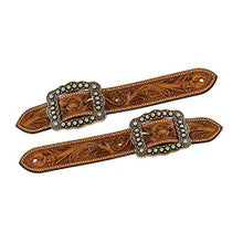Spur Straps - Western Belt Style Floral Stamp