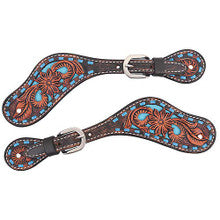 Spur Straps - Bronco Blue Texas Flower (Ladies/Youth)