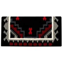 Haymaker Show Blanket - 38x34 (Black Base/Red and Gray Accents) by Mayatex