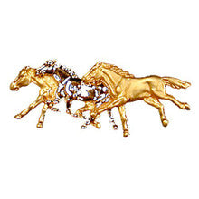 Stock Pin - Three Horse Gold Plate