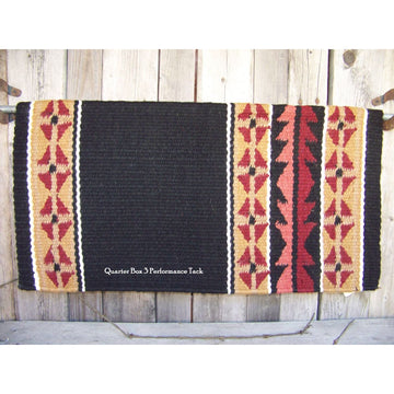 Mojave Show Blanket - 36x34 (Black/Brick Red/Tan/Cream) by Mayatex