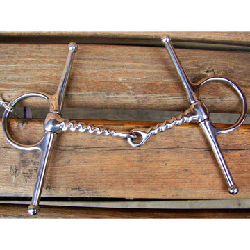 English Bit - Full Cheek with Corkscrew Twist (5")