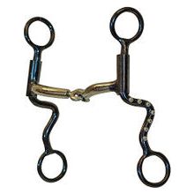 Bit - Black Satin Pinchless , Stainless Steel Joint Mouthpiece, SS Dots