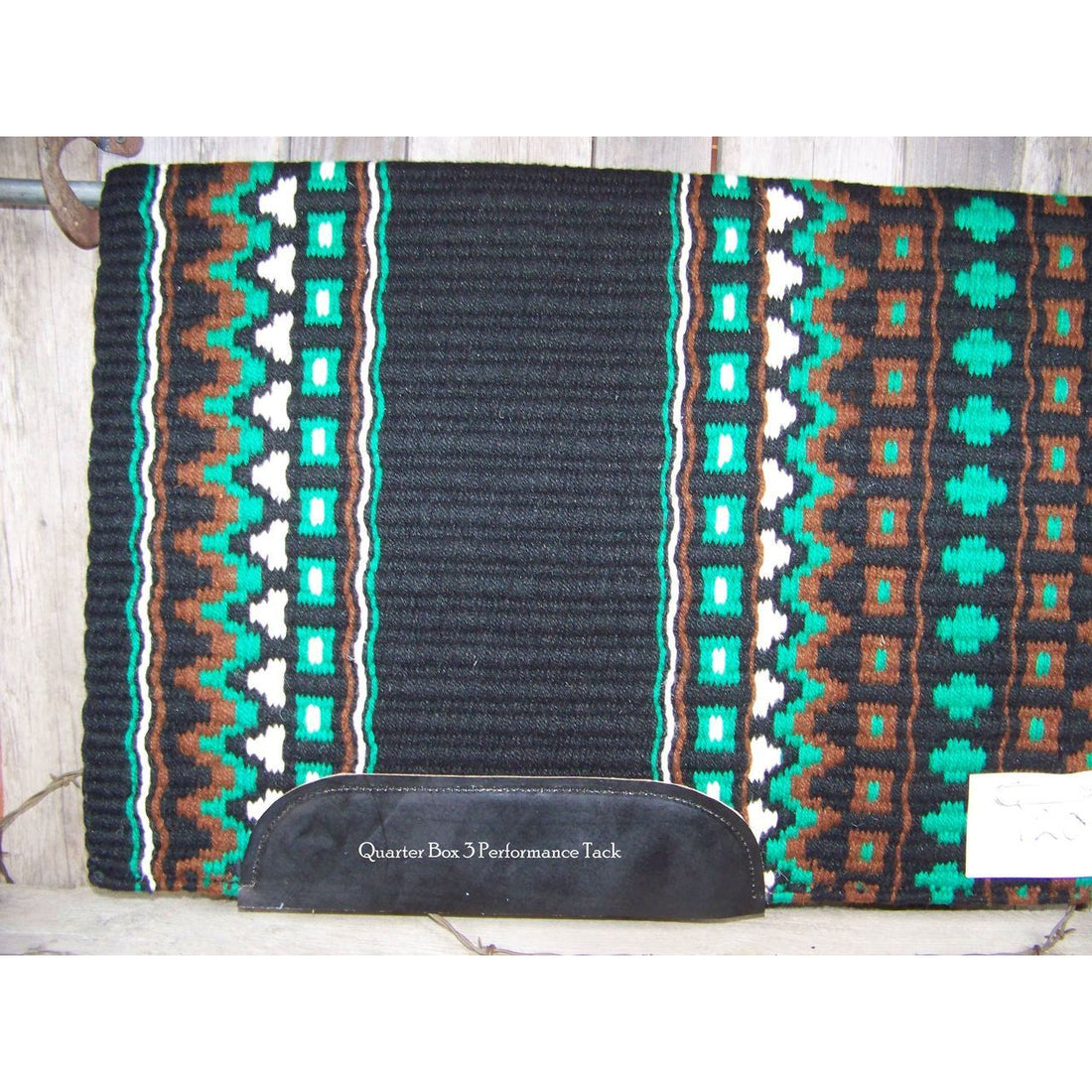 Custom Domino Show Blanket - 40x34 (Black Base and Kelly Green Accent)