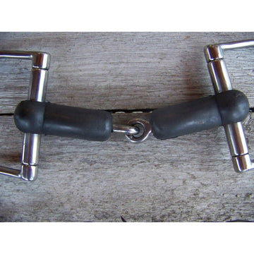 English Bit - Large Dee with Rubber (5")