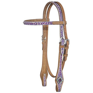 Headstall -Miniature Browband Lilac Sweet Pea