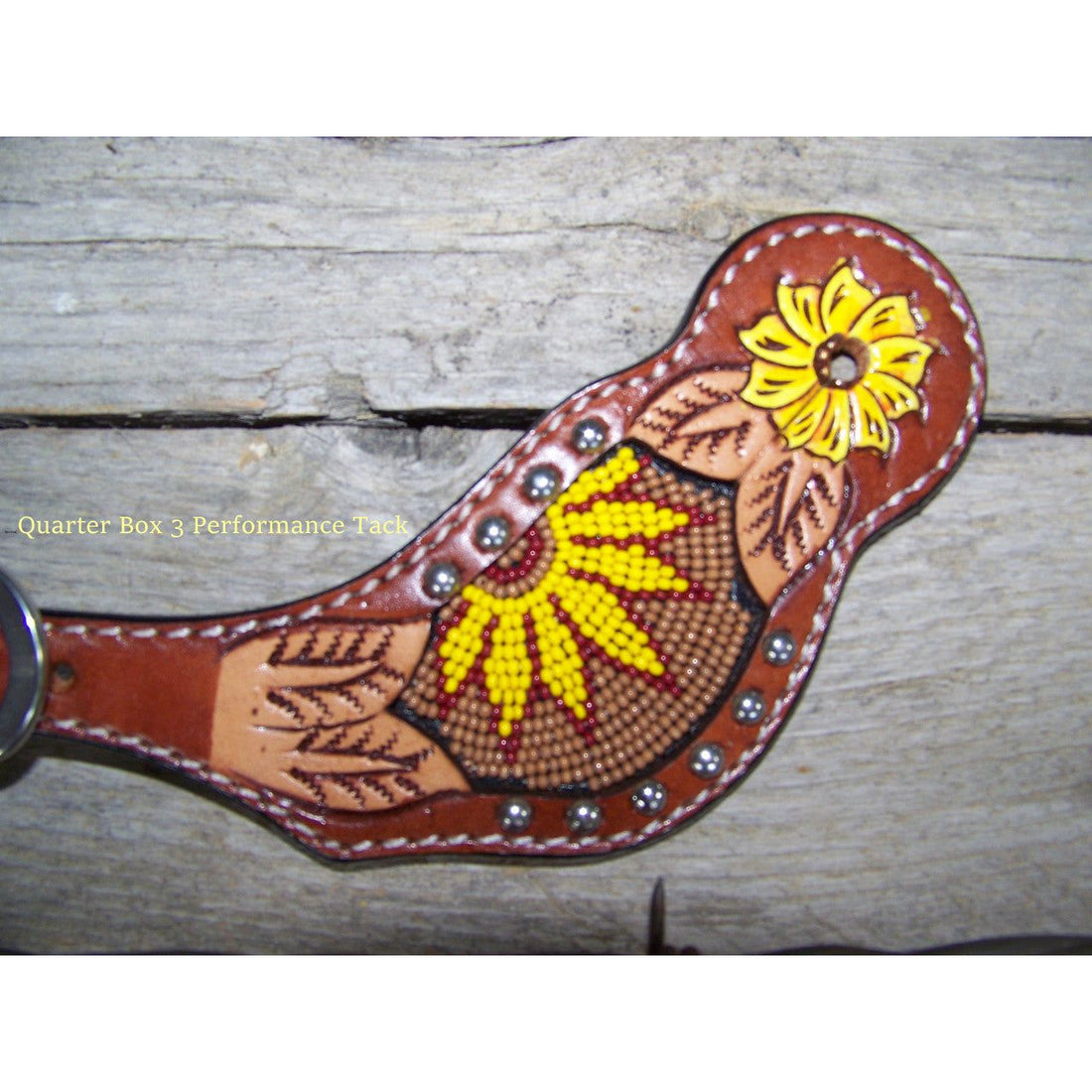Spur Straps - Beaded Sunflower (Ladies) by Rafter T Ranch Company