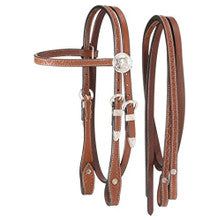 Headstall - Miniature Browband w/German Silver Set (Light Oil)