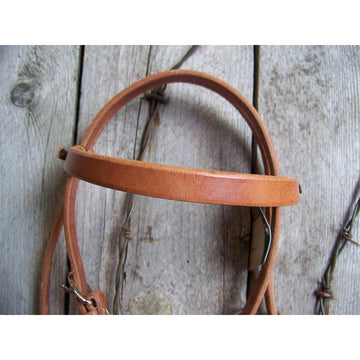 Headstall - Tie Cheek Harness Leather (Pony Size)