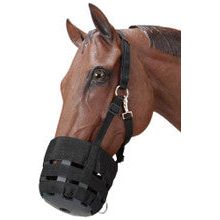 Grazing Muzzle - Poly/Nylon with Halter (Horse/Black)