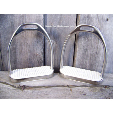Stirrup Irons - Hand Polished Original Heavyweight Stainless Steel (Pair) - 4 1/4