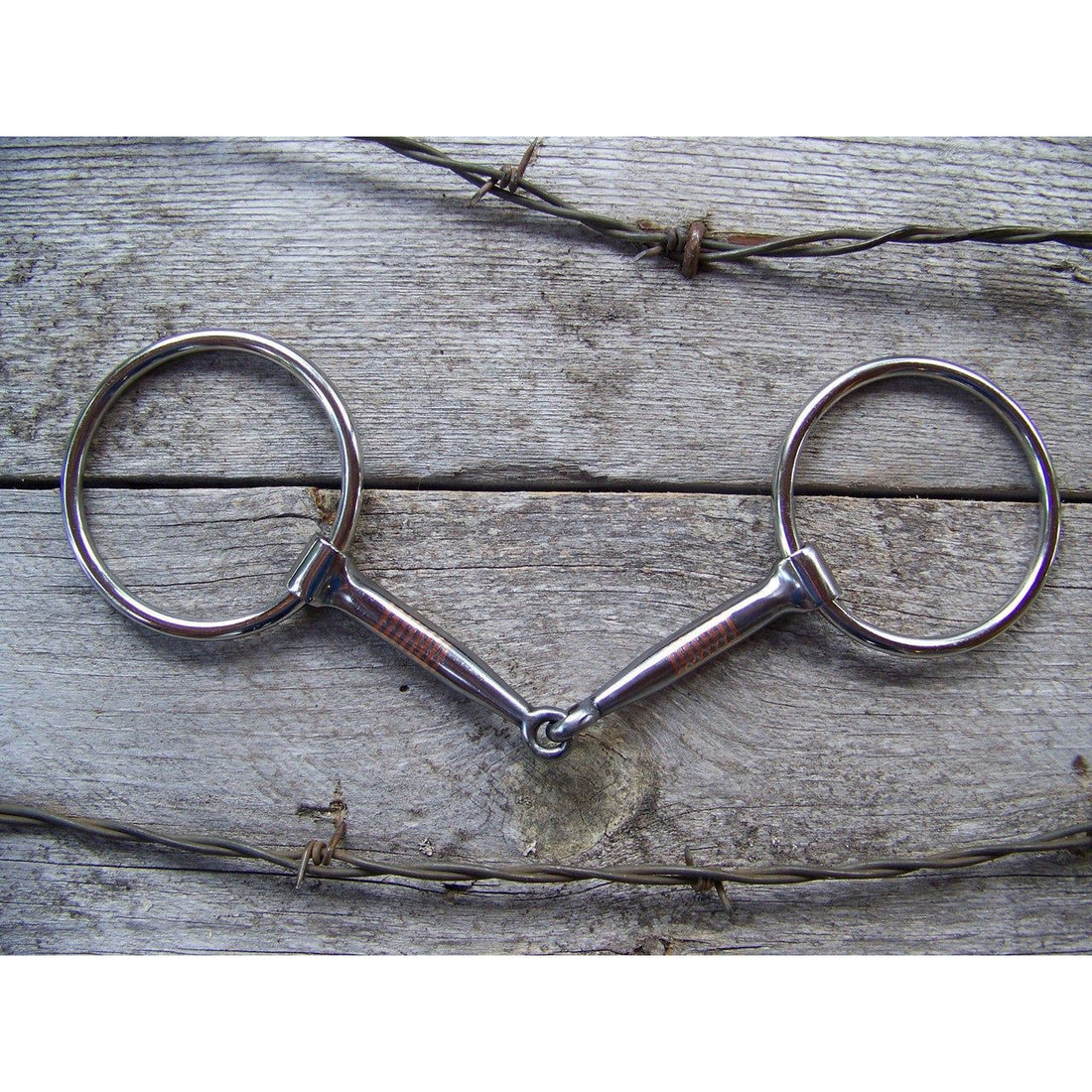 Bit - Polished SI Snaffle, Copper Inlay, SS Rings